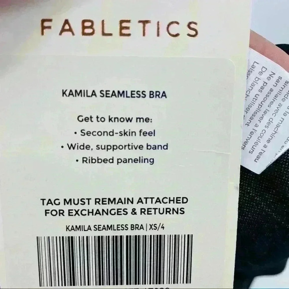 Fabletics Kamila Seamless Bra Women's XS Green Reptilia Black Stretch Athletic - Picture 8 of 9